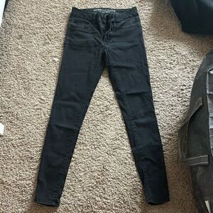 American eagle super super stretch black jeans